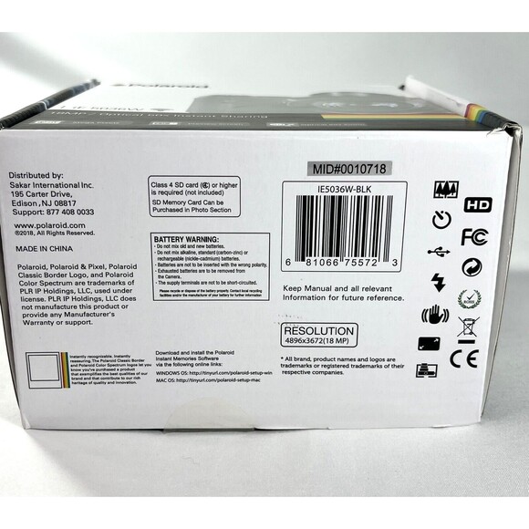 Polaroid iE 5036W 18MP Digital Camera With Vivitar Storage Bag Accessories - Picture 13 of 16